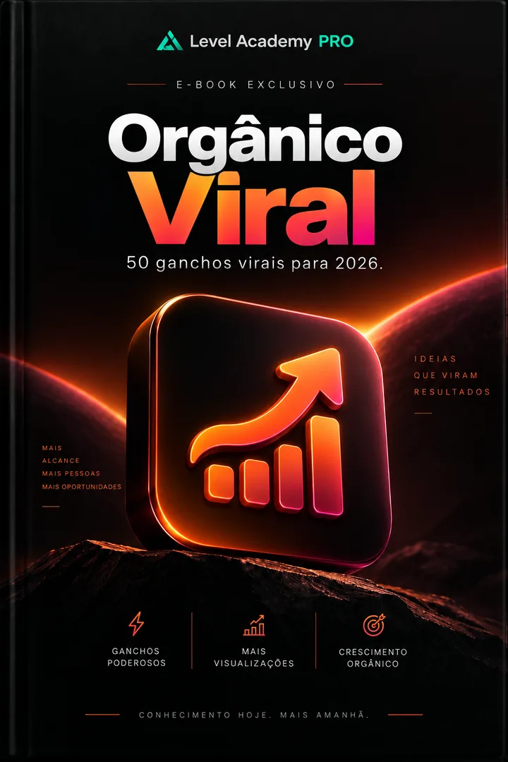 Capa da apostila Orgânico Viral — 50 ganchos virais para 2026